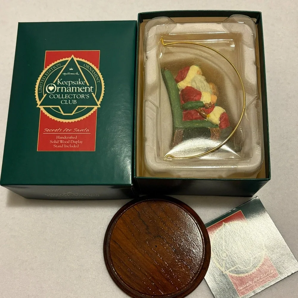 Lot 5 Vintage Hallmark Keepsake Club Fine Porcelain Ornaments Angel Santa Boxed